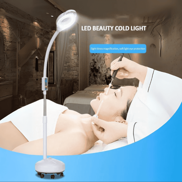 Telescopic led-c magnifying glass + caster (water seat) (dimming)